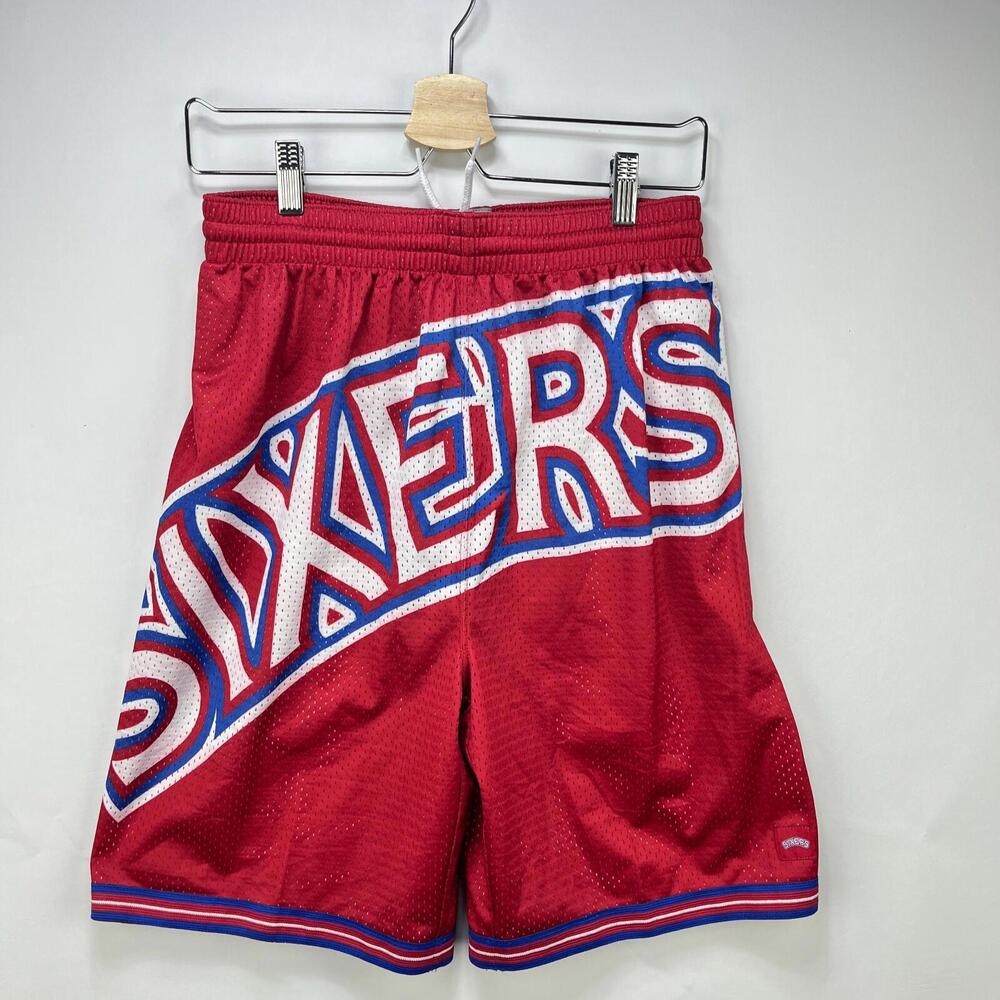 Vintage Philadelphia Sixers Basketball Shorts Youth XL New